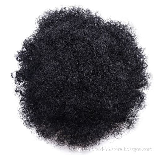 Synthetic Afro Puff Drawstring Ponytail Bun Extension Hairpieces Updo Hair Extensions Short Kinky Curly Hair Large Size
